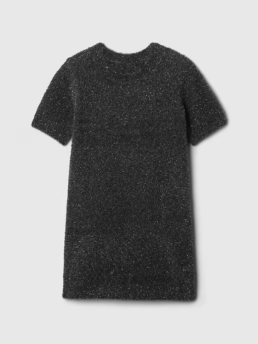 Gap Kids Fuzzy Metallic Sweater Dress