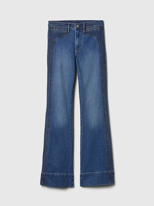 Gap High Rise Braided '70s Flare Jeans