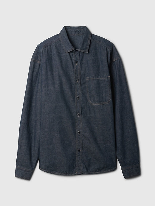 Gap Embroidered Denim Big Shirt