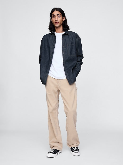 Gap Embroidered Denim Big Shirt
