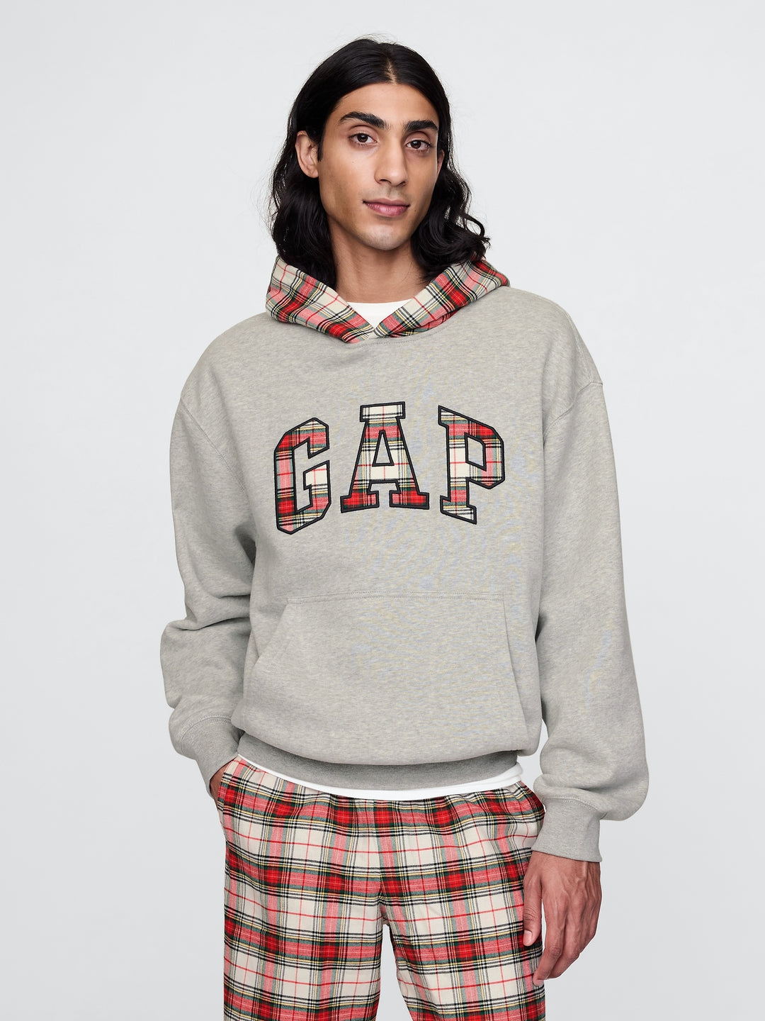 GAP VintageSoft Striped Logo Hoodie