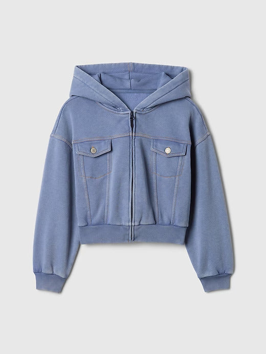 Gap Kids VintageSoft Cropped Zip Hoodie