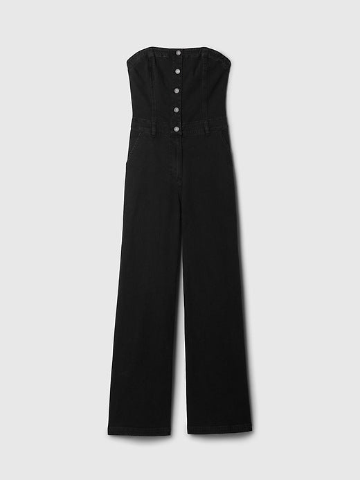 Gap Strapless Denim Jumpsuit