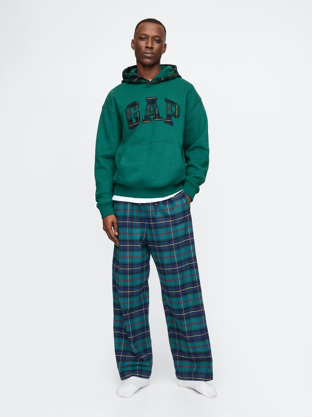 GAP VintageSoft Striped Logo Hoodie