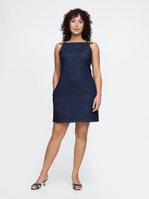 Gap Square-Neck Denim Mini Dress
