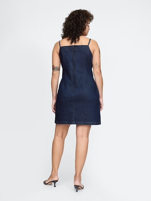 Gap Square-Neck Denim Mini Dress
