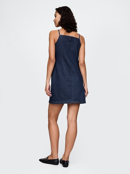 Gap Square-Neck Denim Mini Dress