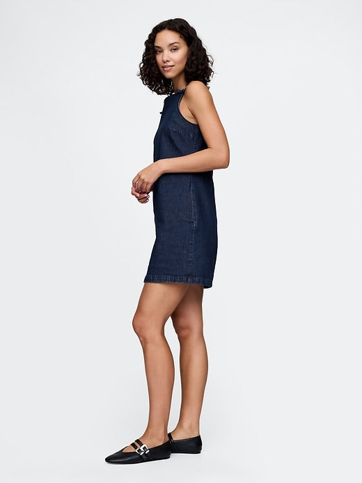 Gap Square-Neck Denim Mini Dress