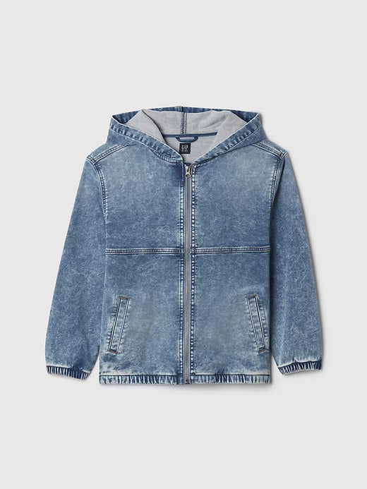 Gap Kids UltraSoft Denim Hooded Jacket