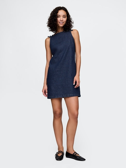 Gap Square-Neck Denim Mini Dress