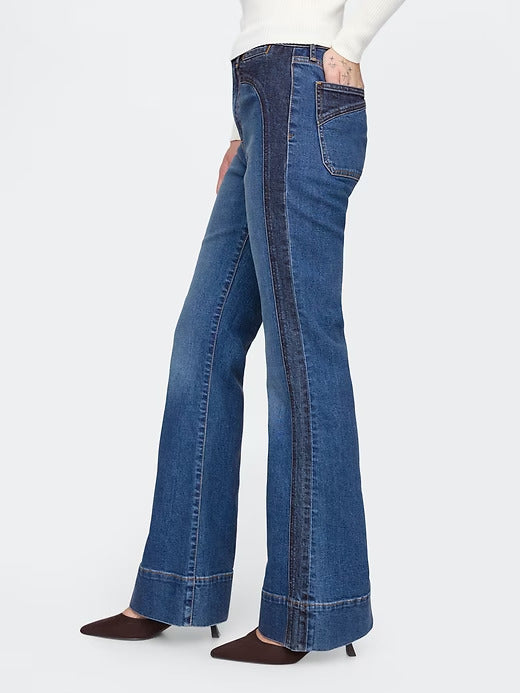 Gap High Rise Braided '70s Flare Jeans
