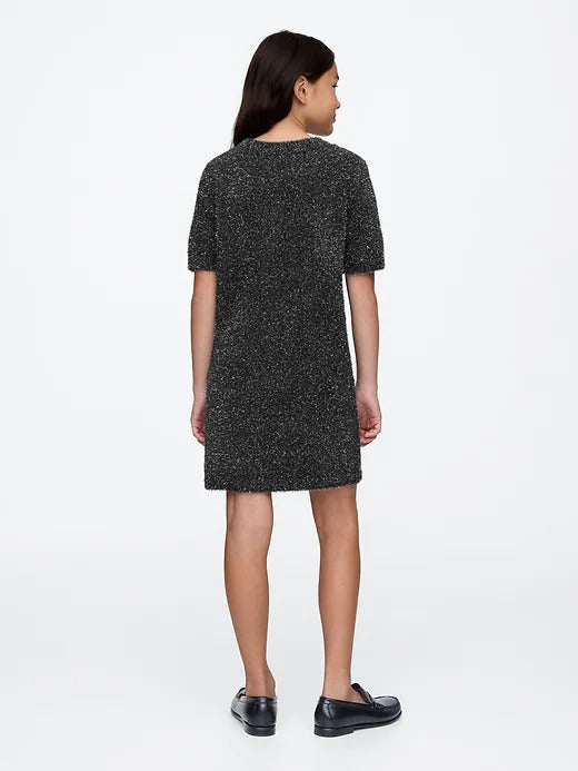 Gap Kids Fuzzy Metallic Sweater Dress