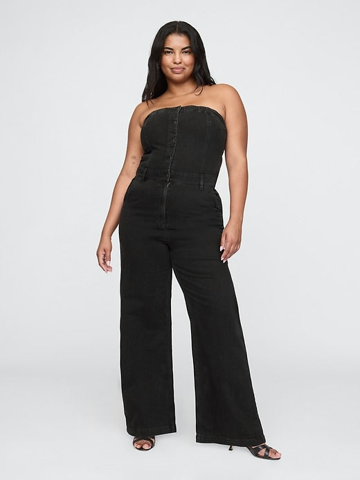 Gap Strapless Denim Jumpsuit