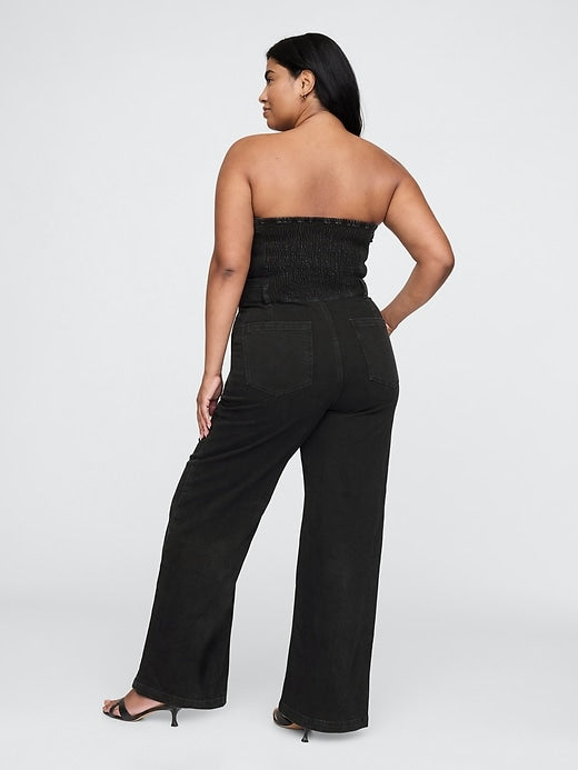 Gap Strapless Denim Jumpsuit