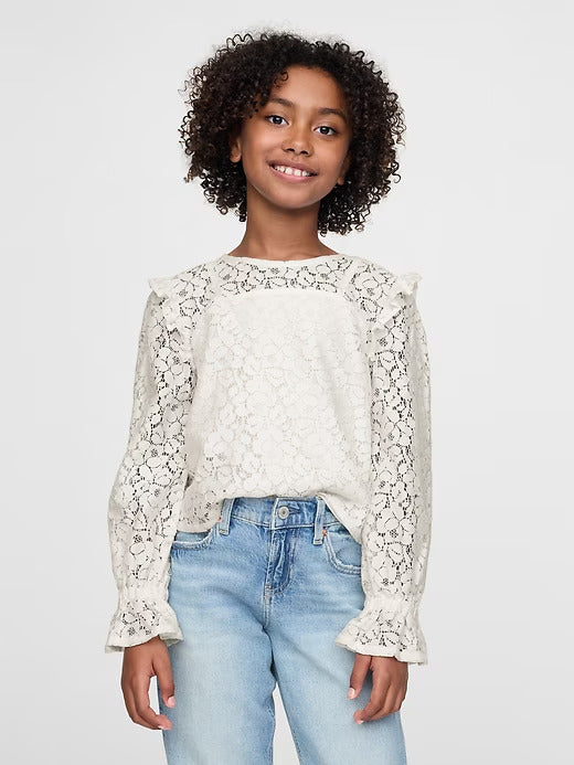 Gap Kids Ruffle Lace Top