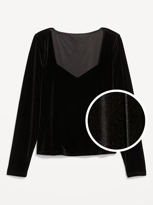 Old Navy Fitted Velvet Top