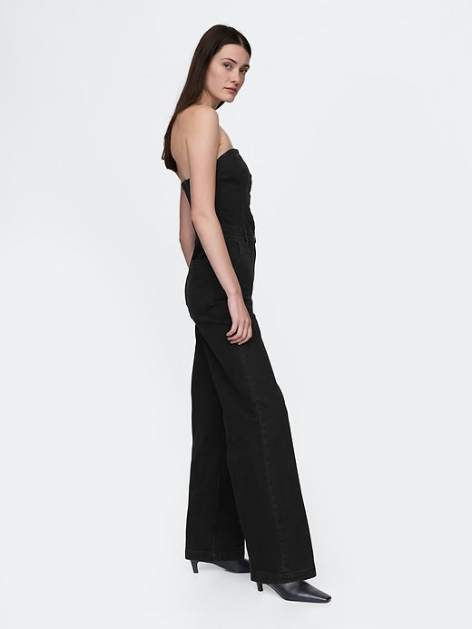 Gap Strapless Denim Jumpsuit