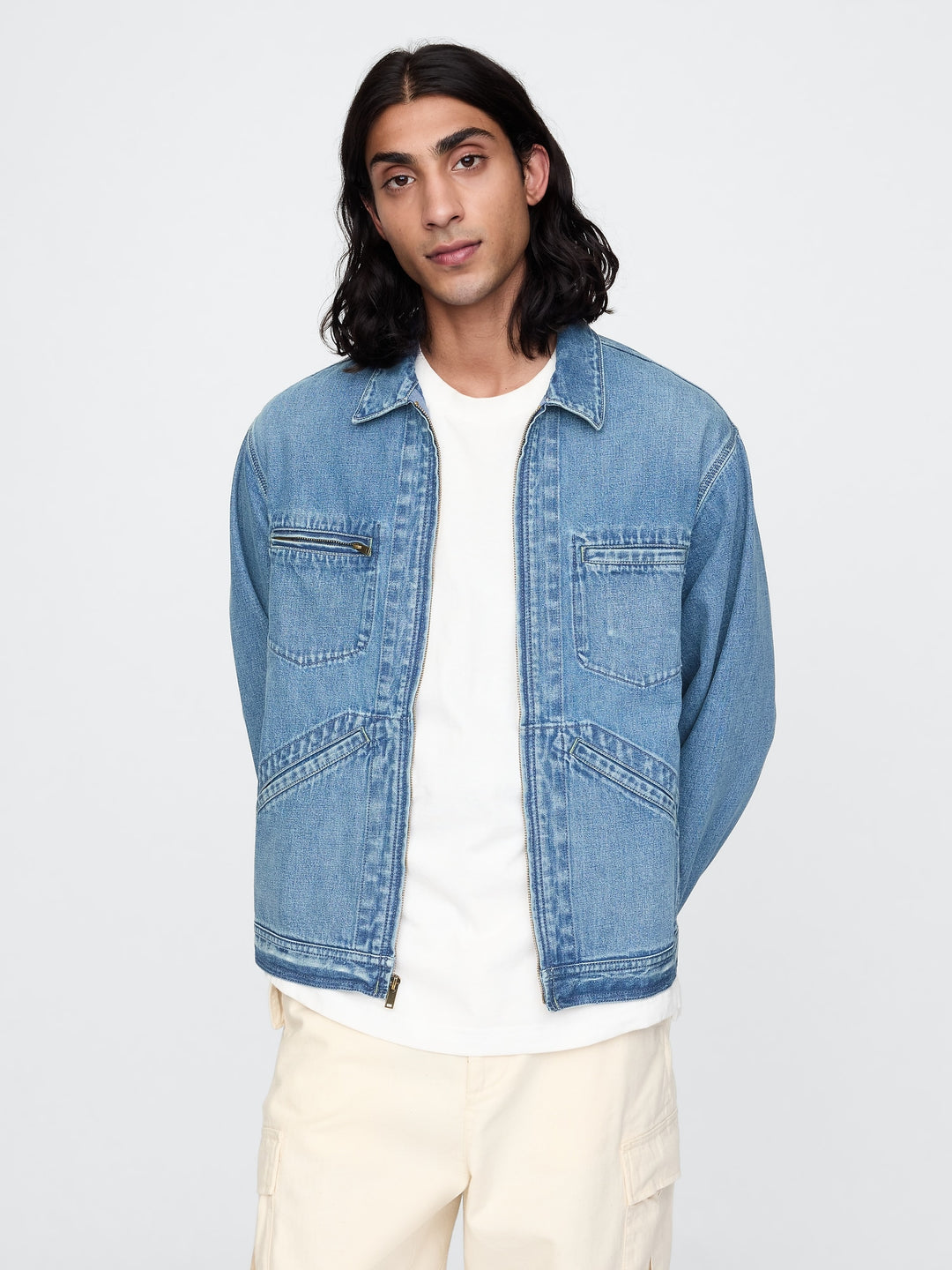 GAP Denim Zip Shirt Jacket