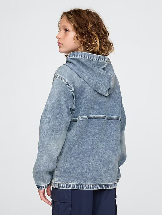 Gap Kids UltraSoft Denim Hooded Jacket