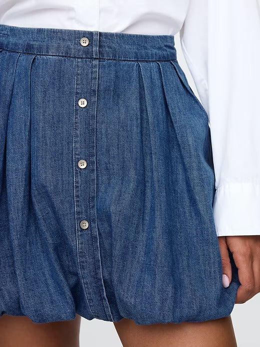 Gap Denim Bubble Mini Skirt