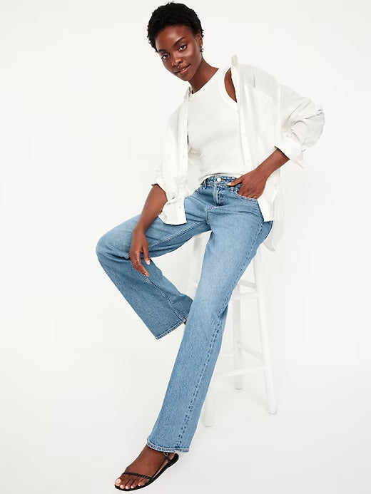 Old Navy Linen-Blend Loose Button-Down Shirt