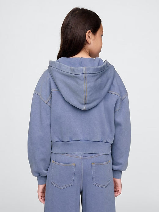 Gap Kids VintageSoft Cropped Zip Hoodie