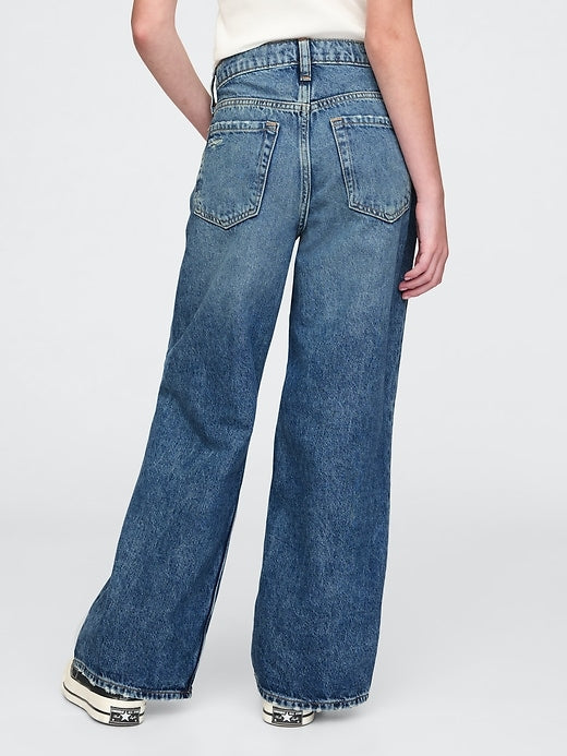 Gap Kids Low Rise Stride Wide-Leg Jeans