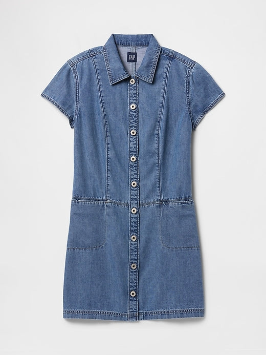 Gap UltraSoft Denim Mini Shift Dress