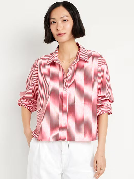 Old Navy Button-Down Crop Shirt