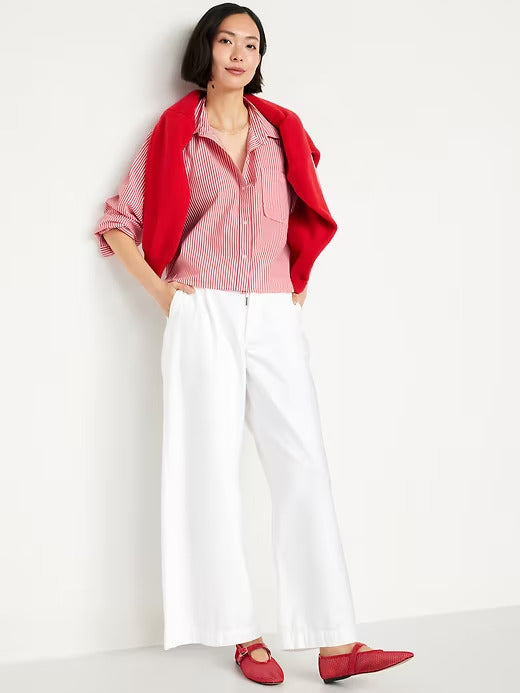 Old Navy Button-Down Crop Shirt