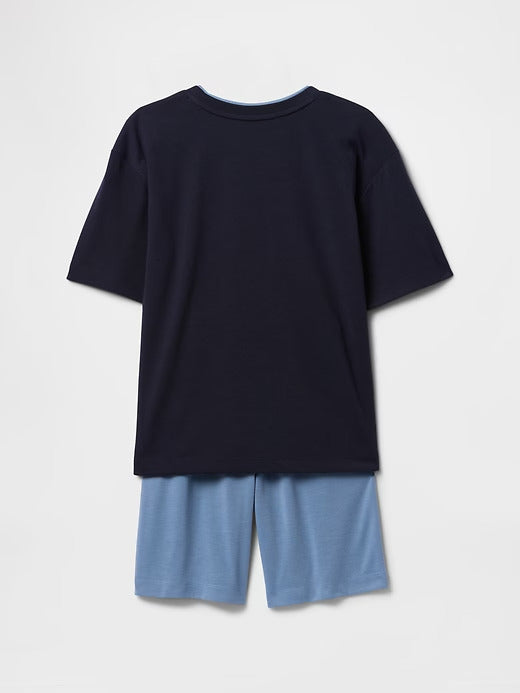 Gap Kids Marvel Captain America Recycled PJ Shorts Set