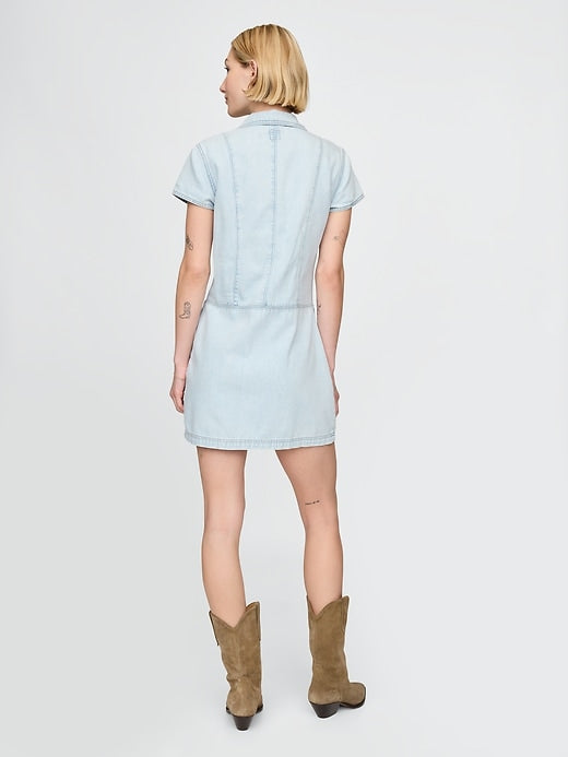 Gap UltraSoft Denim Mini Shift Dress