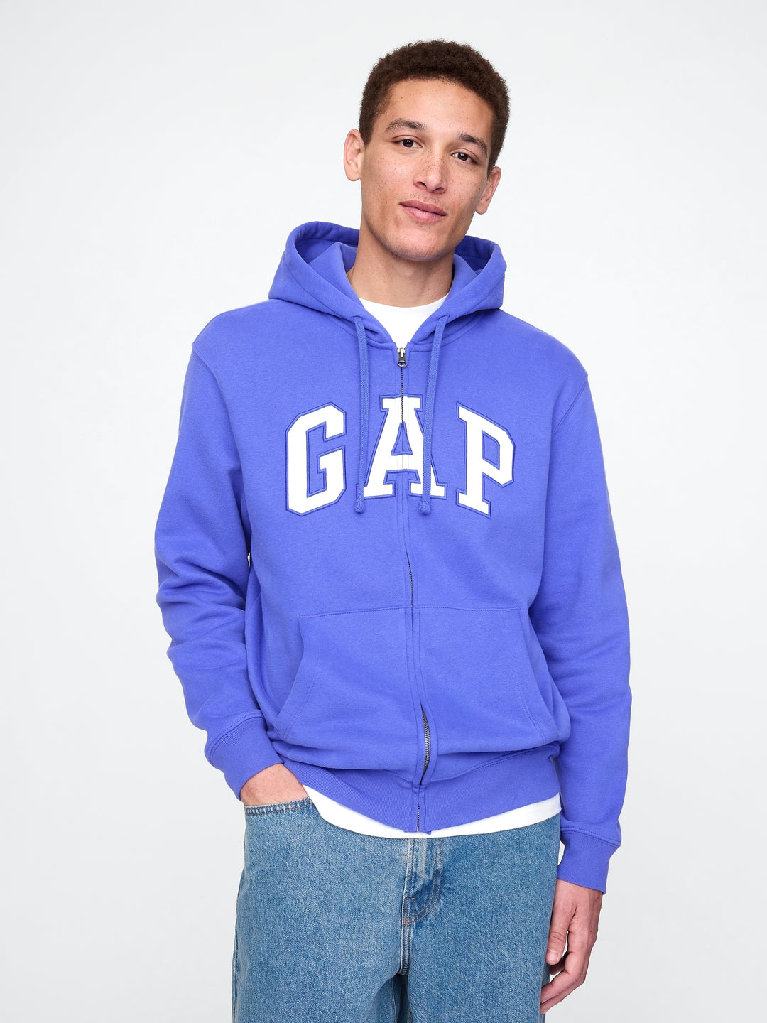 GAP VintageSoft Arch Logo Full-Zip Hoodie