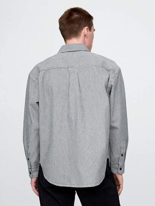 Gap Embroidered Denim Big Shirt