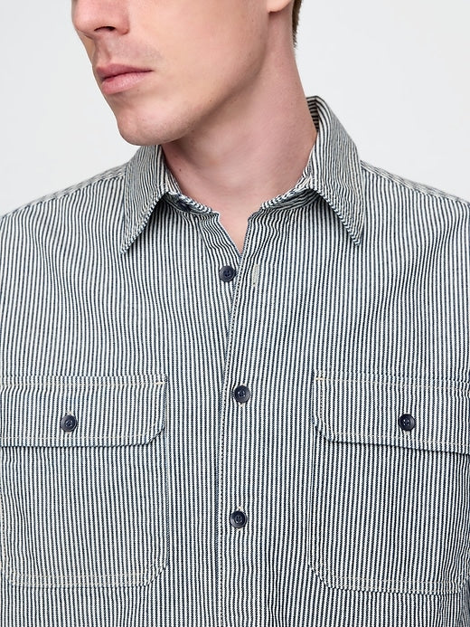Gap Embroidered Denim Big Shirt