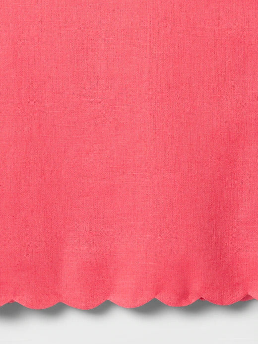 Gap Kids Linen-Cotton Scalloped Top