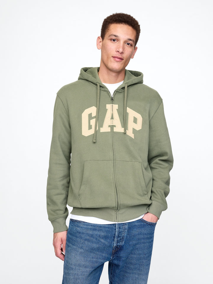 GAP VintageSoft Arch Logo Full-Zip Hoodie