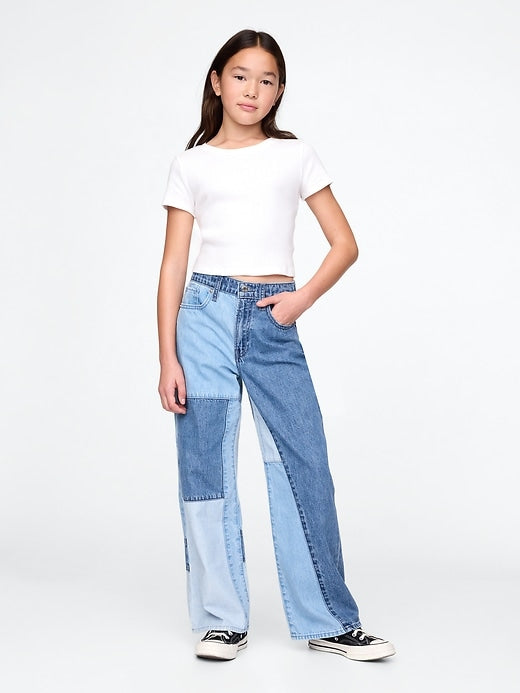 Gap Kids Low Rise Stride Wide-Leg Jeans