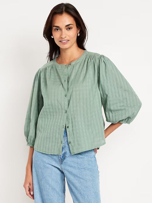 Old Navy Button-Down Dobby Shirt