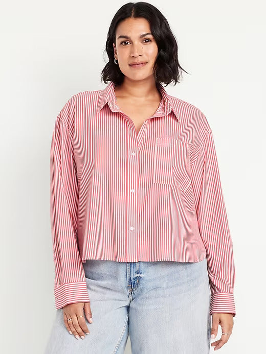 Old Navy Button-Down Crop Shirt