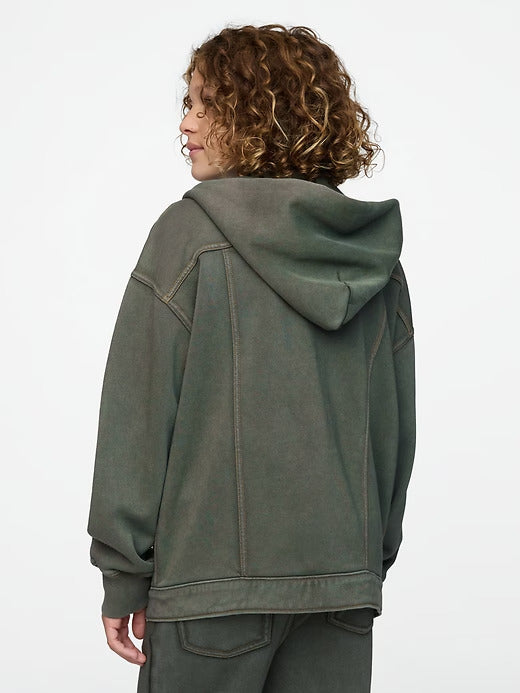 Gap Kids Hooded Icon Sweatshirt Denim Jacket