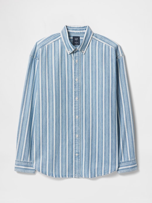 Gap Embroidered Denim Big Shirt