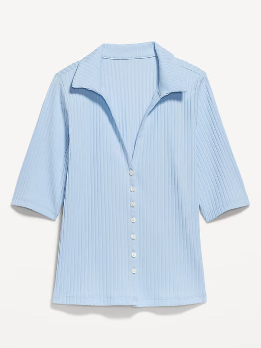 Old Navy Ribbed Button-Down Polo