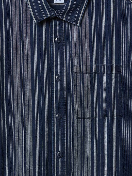 Gap Kids Relaxed Indigo Stripe Shirt