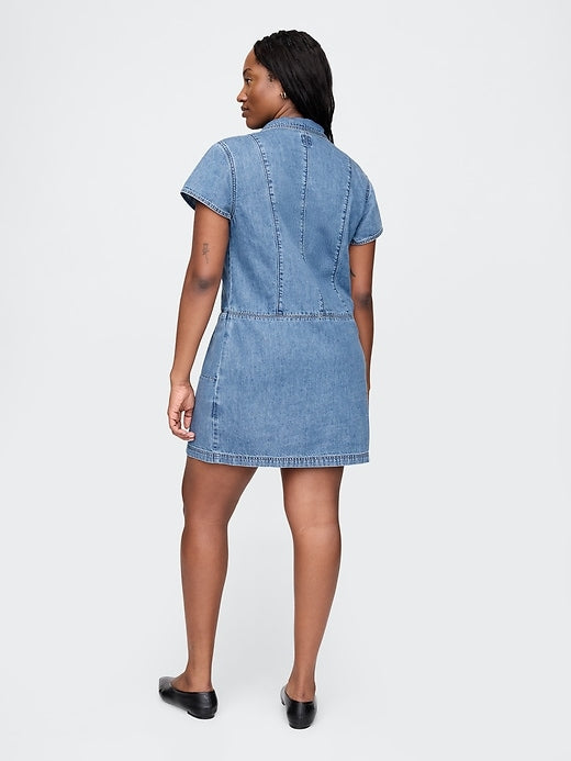 Gap UltraSoft Denim Mini Shift Dress