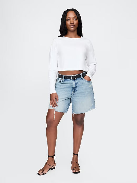 Gap 8" Mid Rise '90s Loose Denim Bermuda Shorts