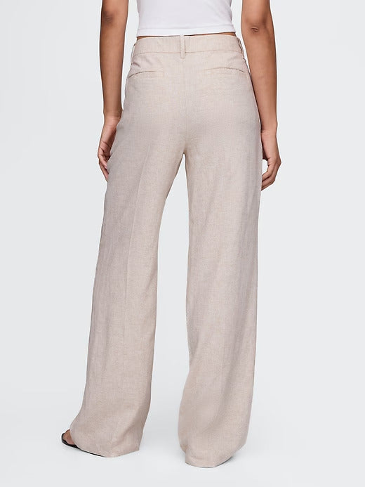 Gap 365 Low Rise Linen-Blend Trousers
