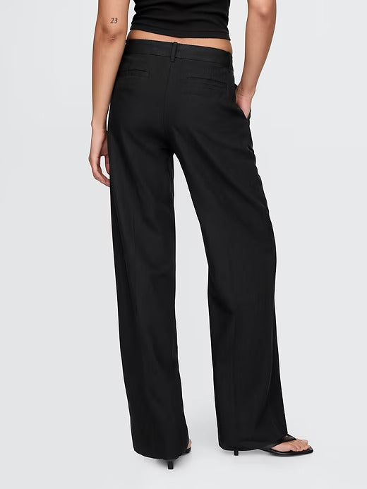 Gap 365 Low Rise Linen-Blend Trousers