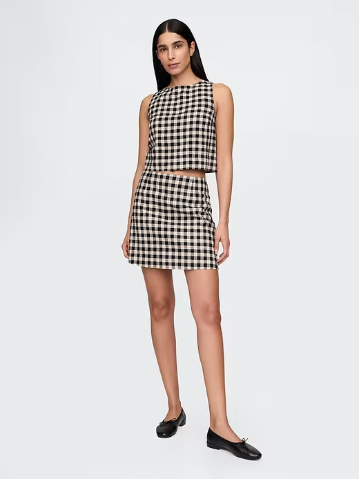 Gap Linen-Blend Mini Skort