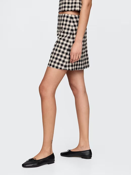 Gap Linen-Blend Mini Skort